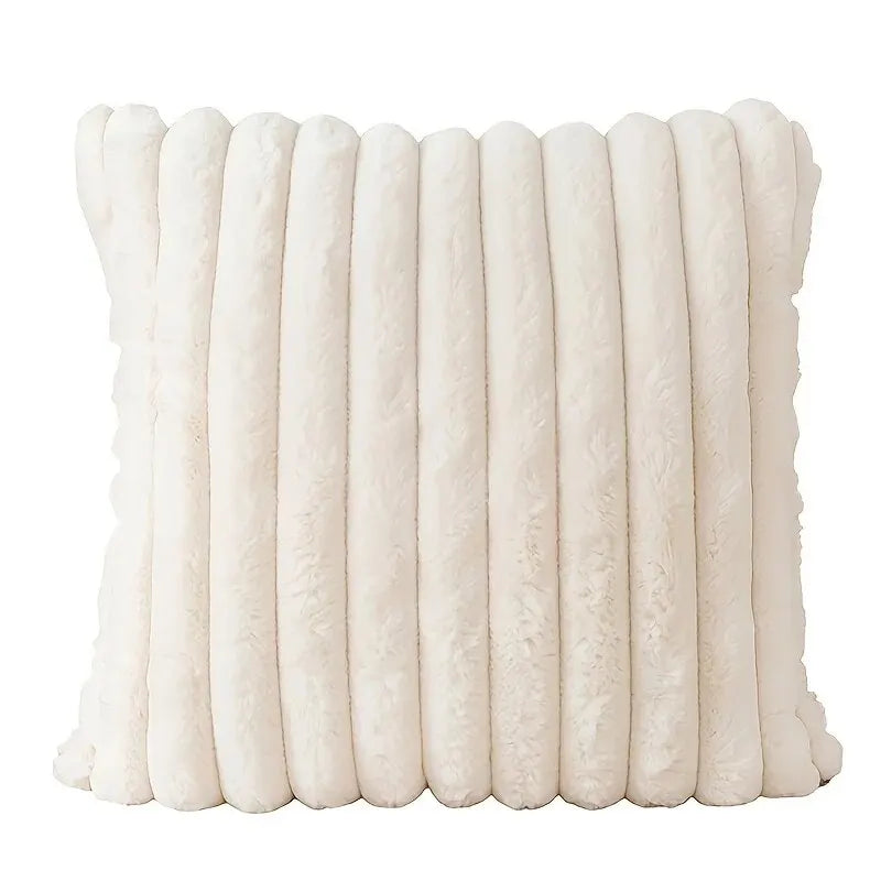 Striped Corduroy Pillow Case, Gray, Multi-Room Use