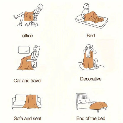 Imitation Rabbit Plush Striped Blanket Fluffy Soft Fleece Throw Blanket for Sofa Single Double Spring Autumn Warm Bed Blankets
