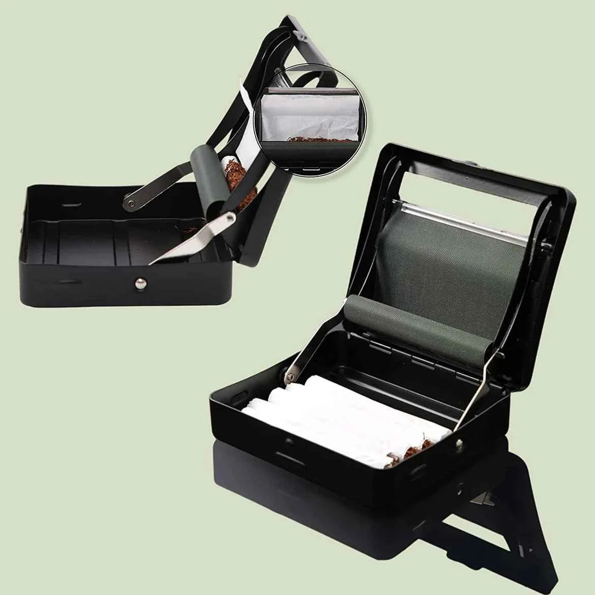 70/78/110mm Paper Rolling Machine Tobacco Box Kit Semi Automatic Cigarette Maker for Storing Lighter Smoking Pipe Accessories