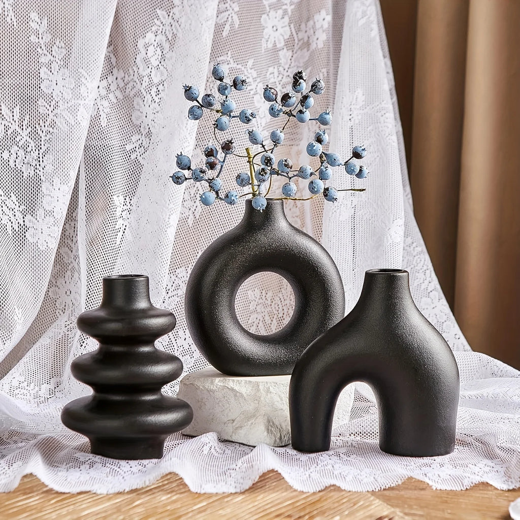 Ensemble de vases en céramique bohèmes, ornements de vases décoratifs, pour mariage, salon, chambre, café, cadeaux de décoration de table à manger