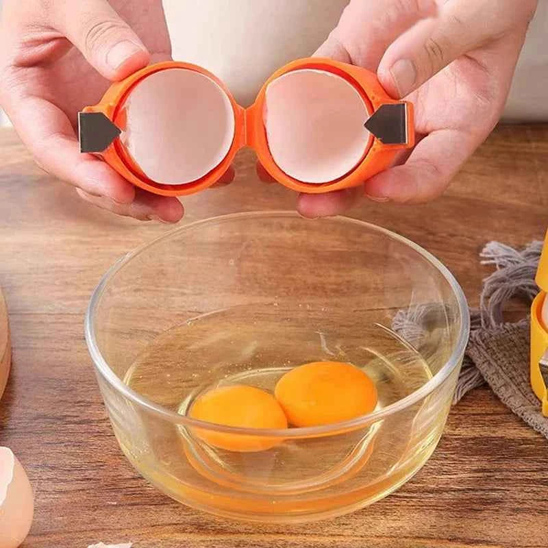 Hot-selling Egg Shell Cutter Eggbeater Raw Egg Separator Handheld Eggshell Opener Portable Kitchen Baking Tool