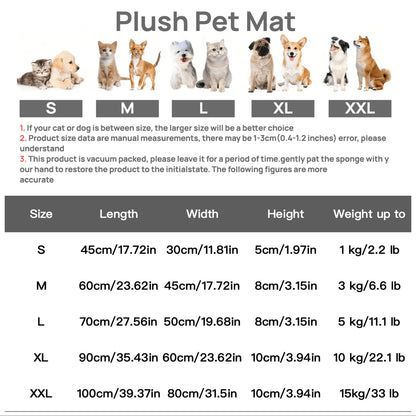 Washable Plush Pet Crate Bed — Anti-Slip Mat for Dogs & Cats, All Sizes