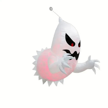 1Pc 1.4m Halloween Ghost Scary Inflatable Giant Blow Up Foldable Phantom Unique Coming Party Outside Yard Garden Lawn Decor Prop