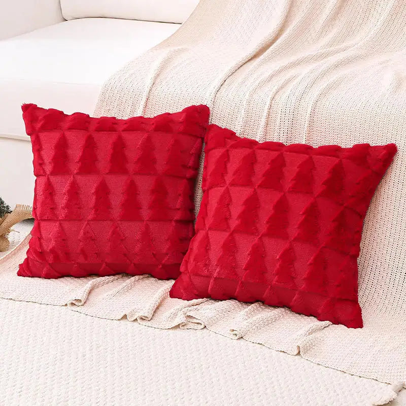 Christmas Decorative Pillow Cover, White, Holiday Decor