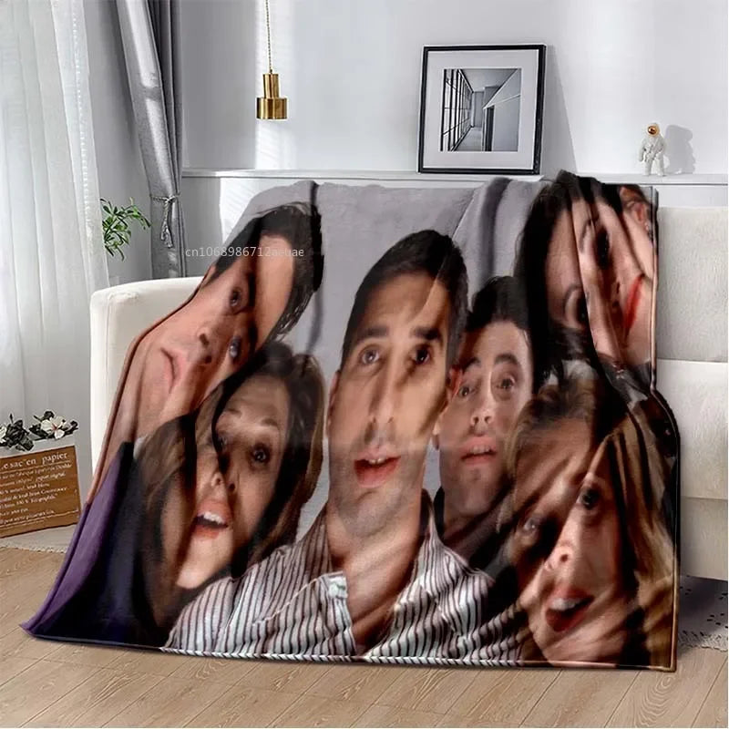 Friends Classic TV Series Blanket Character Pattern Collection Flannel Blanket Soft Bedspread Sofa Warming Cover Christmas Gift