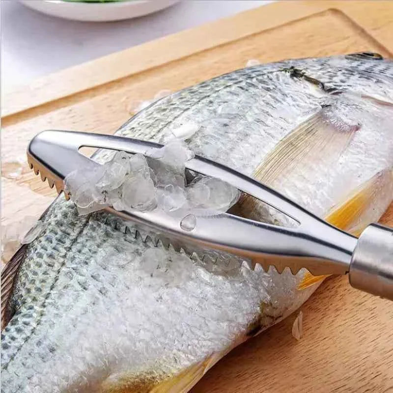 Stainless Steel Fish Cleaning Knife Skinner Fish Skin Scraper Scales Fishing Cleaning Kitchen Cooking Kitchen Gadget