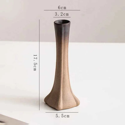 Creative Irregular Stone Shape Ceramic Vase Flowers Plant Potted Hydroponics Mini Vase Interior Aesthetics Home Decoration Gifts