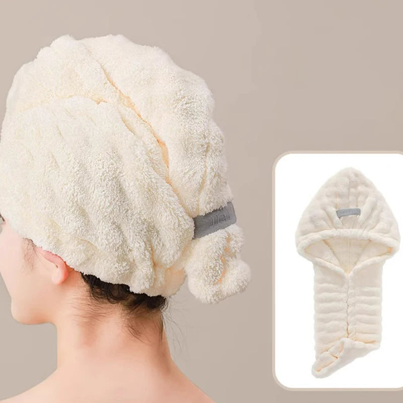 1PC Microfiber Quick Dry Hair Wrap Bonnet Super Absorbent Soft Hair Towel