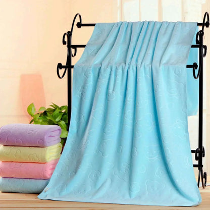 34x74cm Ultra Fine Fiber Embossed Teddy Bear Towel, Beach Towel, Absorbent and Soft Gift Towel Hand Towel  Face Towel Beach