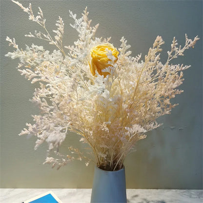 Lover Flower Bouquet,Natural Dried Flowers,Real Preserved Dancing Forever Flower,Grass Branch for Home Decoration,Wedding,Garden