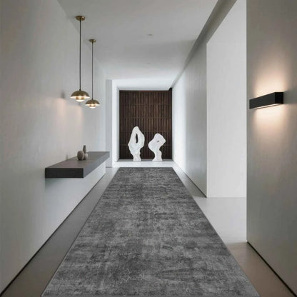 Grey Easy Clean Runner Carpets Light Luxury Floor Mat Room Doorway Hall Decor Long Corridor Carpet Home Living Room Hallway Rugs