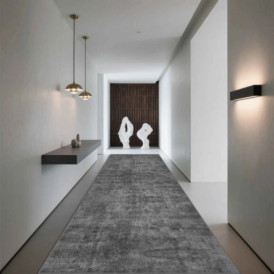 Grey Easy Clean Runner Carpets Light Luxury Floor Mat Room Doorway Hall Decor Long Corridor Carpet Home Living Room Hallway Rugs