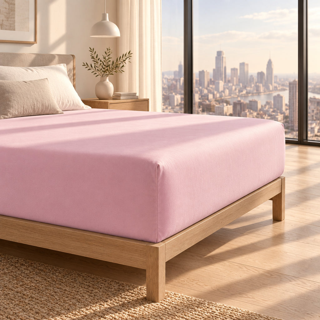 Solid Color Cotton Flat Sheet | Multiple Sizes