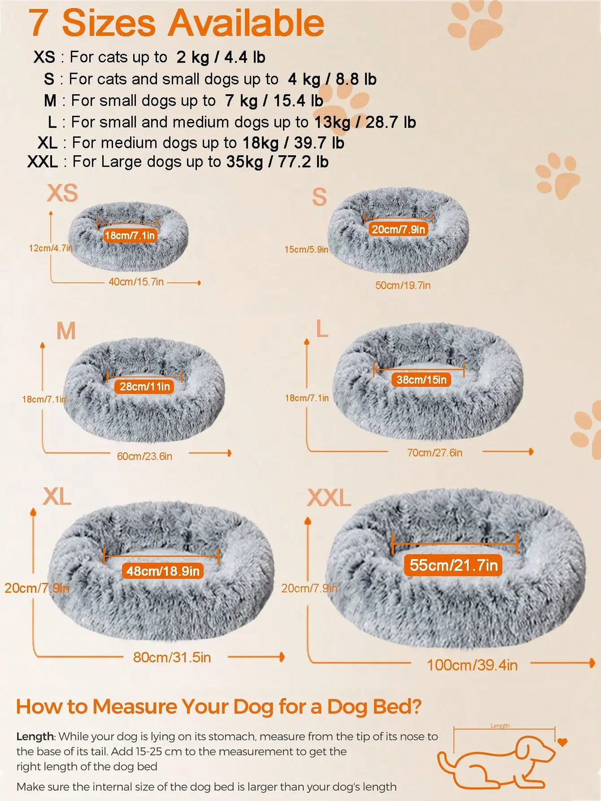 Plush Round Pet Bed, Warm All-Season Comfort