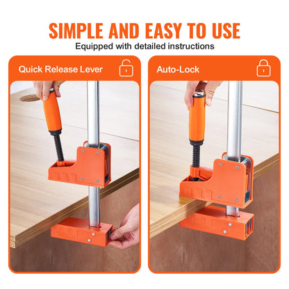 Bar Clamps 2Pcs 50" Parallel Clamp Set F Clamp with 1100lbs Load Limit High-Strength Plastic and Carbon Steel Wood Clamp