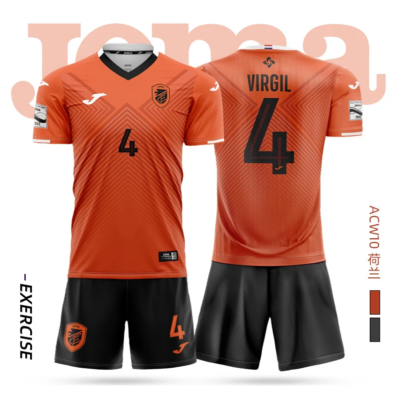 joma Homer soccer jersey short-sleeved shirt + shorts set 3DT T-shirt children's training uniform team match soccer jersey