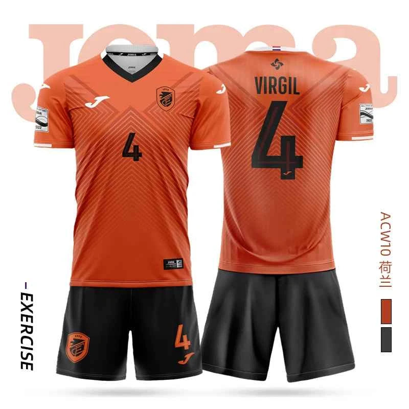 joma Homer soccer jersey short-sleeved shirt + shorts set 3DT T-shirt children's training uniform team match soccer jersey