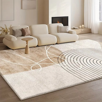 VIKAMA Light Luxury Flannel Area Rug – Non-Slip Washable Soft Carpet for Living Room & Bedroom