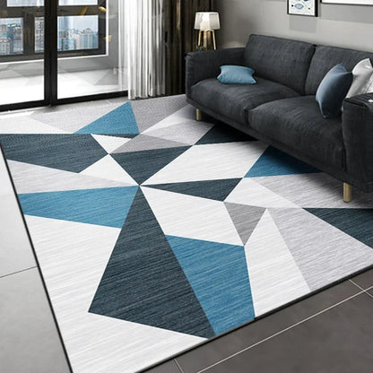 VIKAMA Light Luxury Living Room Carpet – Non-Slip Washable Floor Mat for Sofa & Bedroom