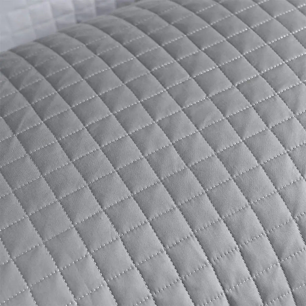 Cotton Anti-Mite Pillow Protector, Half-Pack Grey