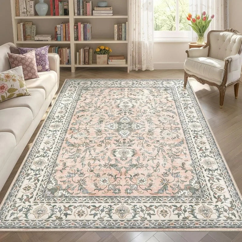 Amecrian Vintage Living Room Carpet Nonslip Machine Washable Print Coffee Table Floor Mat Large Bedroom Bedside Rug Ковер 러그