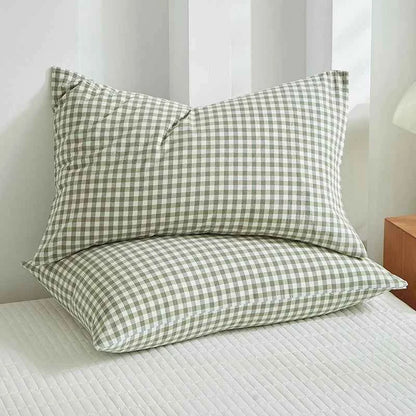 Pillowcase Envelope Style Plaid Couples Plain Ins 48x74cm 100% Pure Cotton Home Textile Household Bedroom Throw Pillow Case