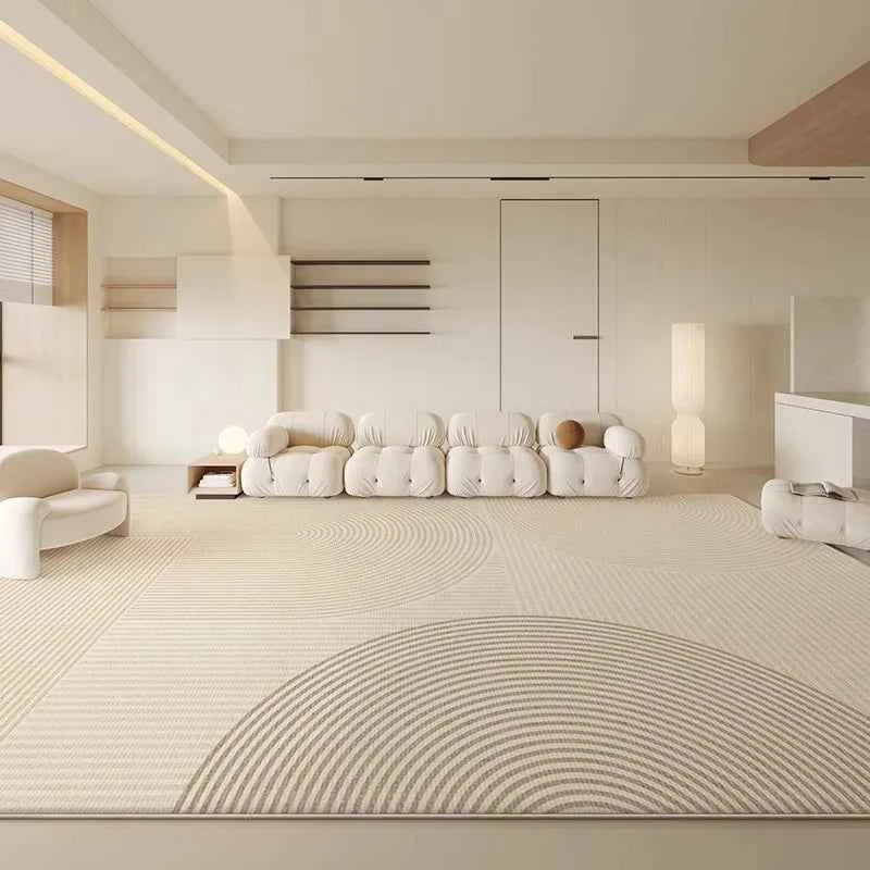 Large Area Carpets for Living Room Fluffy Soft Lounge Floor Mat Thick Anti-slip Study Rug Cream Style Bedroom Plush Decor Carpet