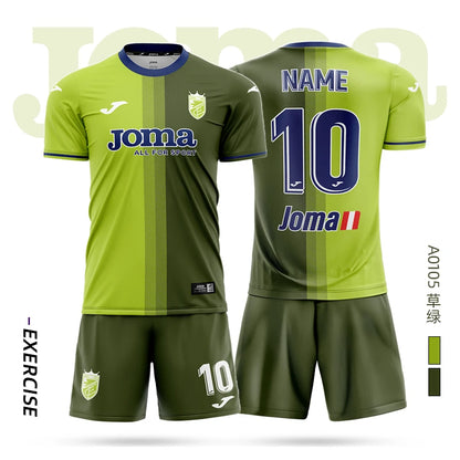 joma Homer soccer jersey short-sleeved shirt + shorts set 3DT T-shirt children's training uniform team match soccer jersey