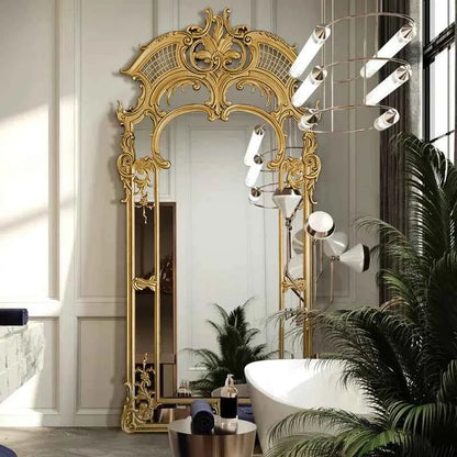 Art Irregular Gold Mirror Large Modern Hall Floor Aesthetic House Living Room Mirrors Full Body Gothic Espejo Room Decoration