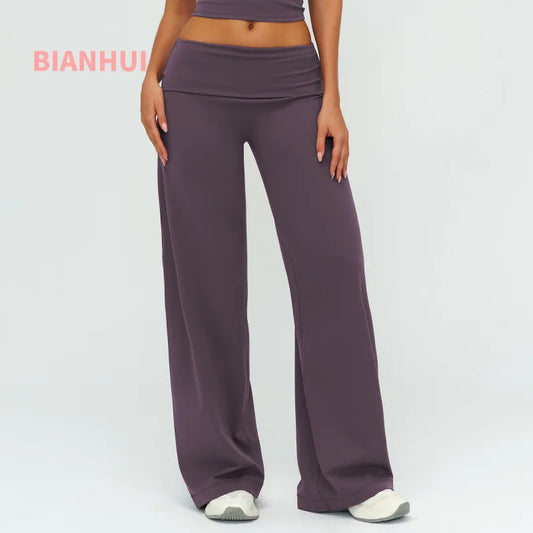 Legging de sport ample à jambe large pour femme — Pantalon de course ajusté
