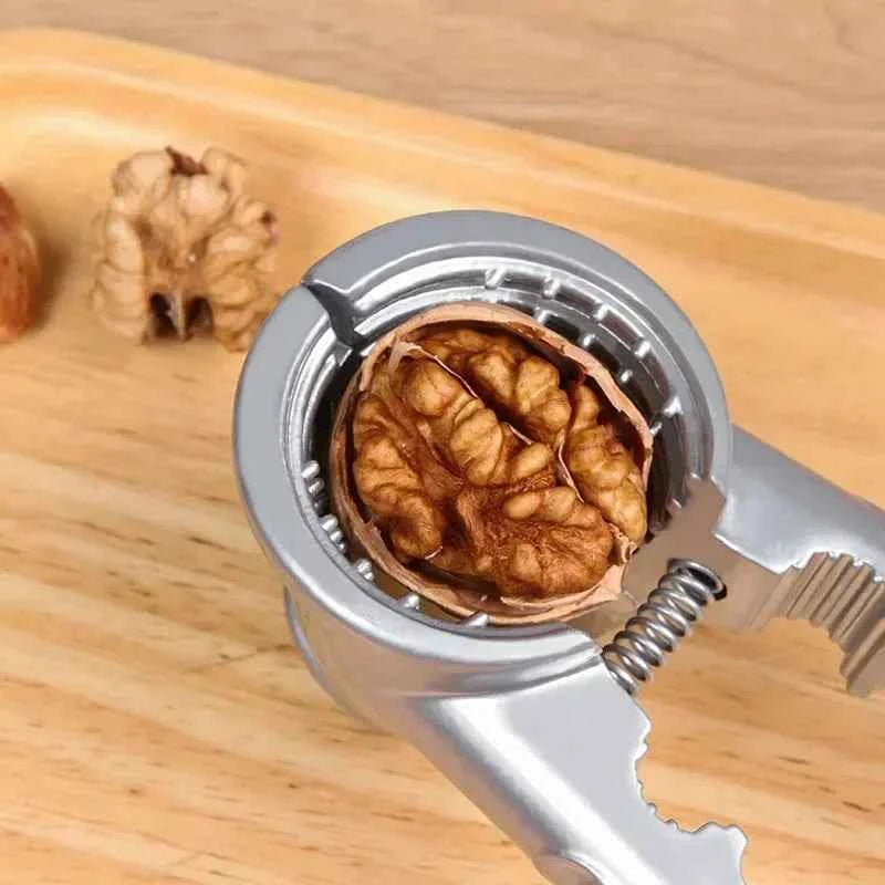 4in1 Walnut Clip Nut Cracker Silver Metal Pecan Chestnut Clips Opener Nut Plier Shelling Tools Home Kitchen Gadgets Accessories
