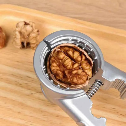 4in1 Walnut Clip Nut Cracker Silver Metal Pecan Chestnut Clips Opener Nut Plier Shelling Tools Home Kitchen Gadgets Accessories