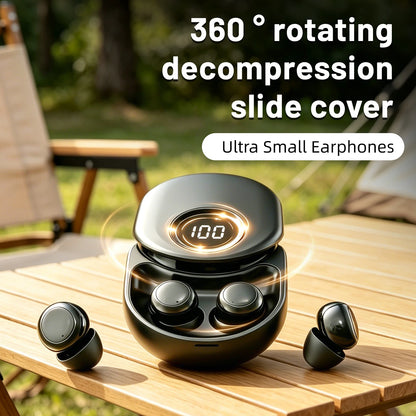SK55 Sleep Earbuds – Bluetooth 6.0, Noise Cancelling, Zero Ear Pressure, Invisible Flat Design