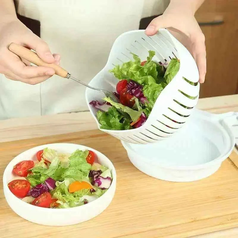 Vegetable Salad Cutter Cutting Bowl Slices Fruit, Kitchen Tools, Accessories Gadgets Kitchen Items Kitchen Gadgets Vegetable