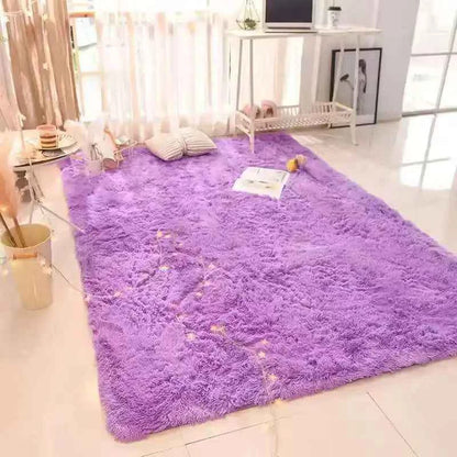 VIKAMA Tie-dyed Fluffy Carpets For Living Room Decor Bedside Rug Warm Plush Floor Mats Children's Room Play Mats Furry Carpet