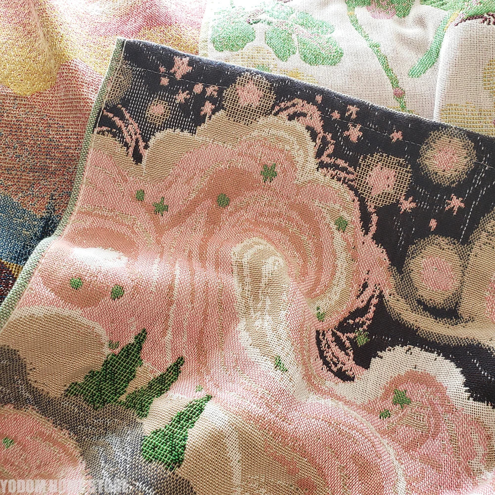 Pastoral Cats 100% Cotton Four-layer Gauze Towel Printed Hand Towel
