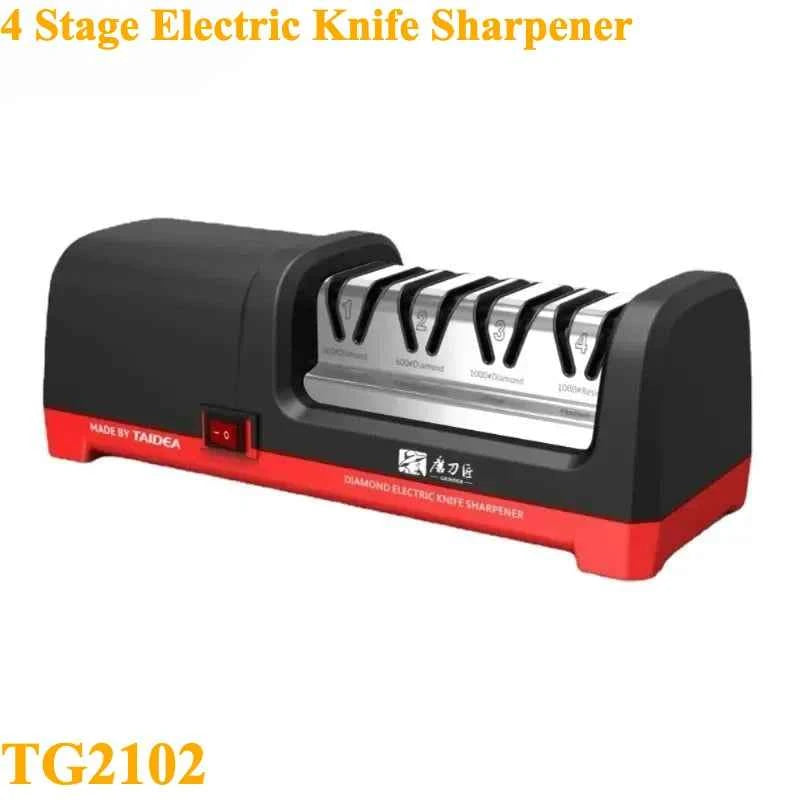 Taidea GRINDER 4 Stage Diamond Electric Knife Sharpener With 2800rpm Rotational Speed And 18W Rated Power FCC CE Certif TG2102