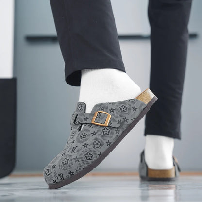 Birkenstock Slippers for Men 2025 New Trendy Brand Outdoor Wear Non-Slip Wear-Resistant Slip-On Cork Couple Closed-Toe Half Slip