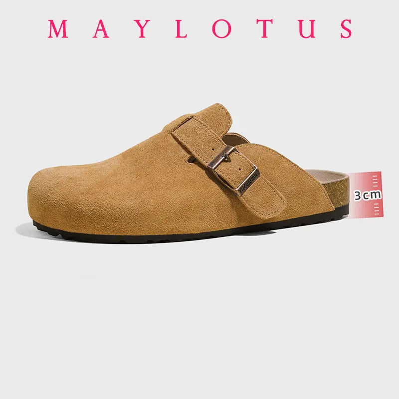New Boston Clogs Slippers For Women Men Cork Original Sandals Femme Hombre Suede Mules Slides With Arch Mujer Zuecos Shoes