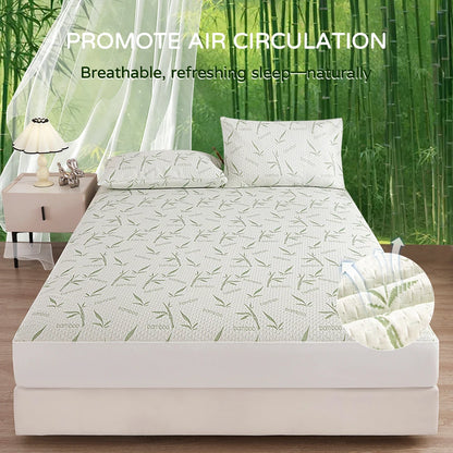 Bamboo Viscose Fitted Mattress Cover, Twin, Breathable
