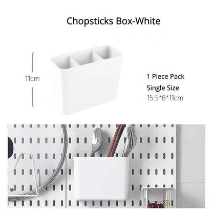 New DIY Pegboard Accessories Hanging Shelf Storage Hooks Wall Organizer No Punching Crafts Organization For Garage Kitchen Room