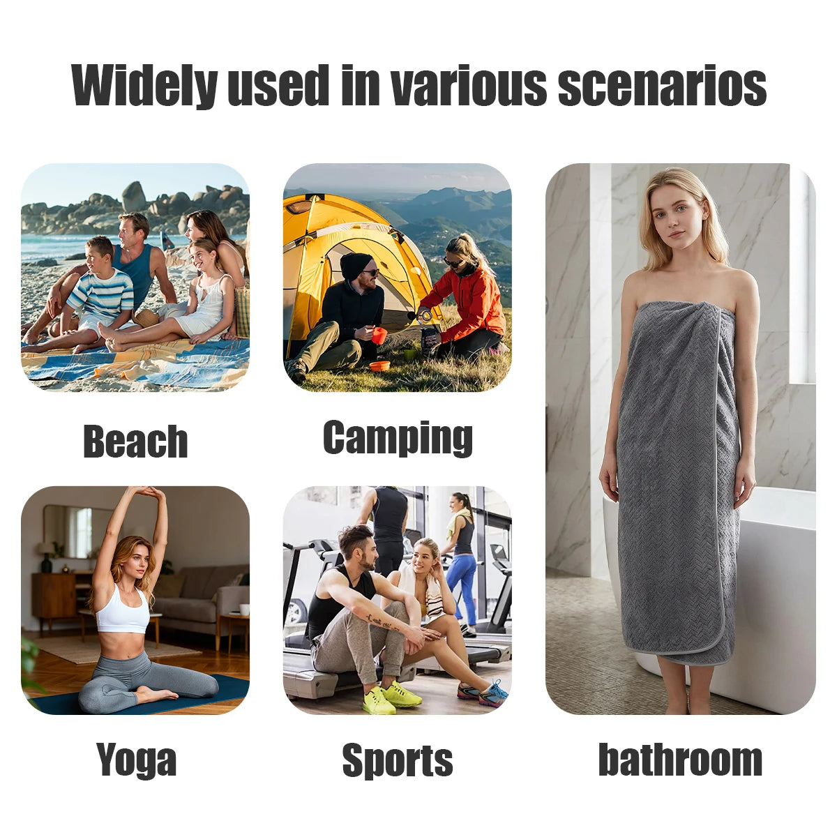 1 Thick, Extra-Large Quick-Drying Towel, 105x180cm, Enlarged and Thickened - Bath Towel