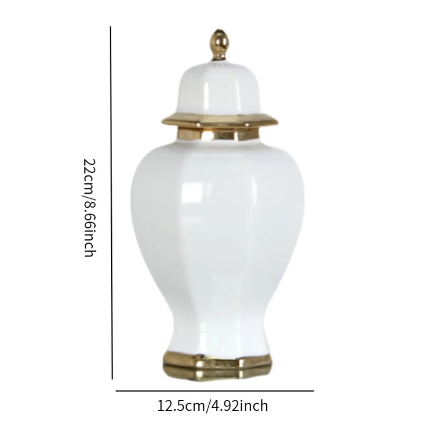 Ceramic Vase Modern Ceramic Ginger Jar with Lid for Shop Window Bedroom Cafe