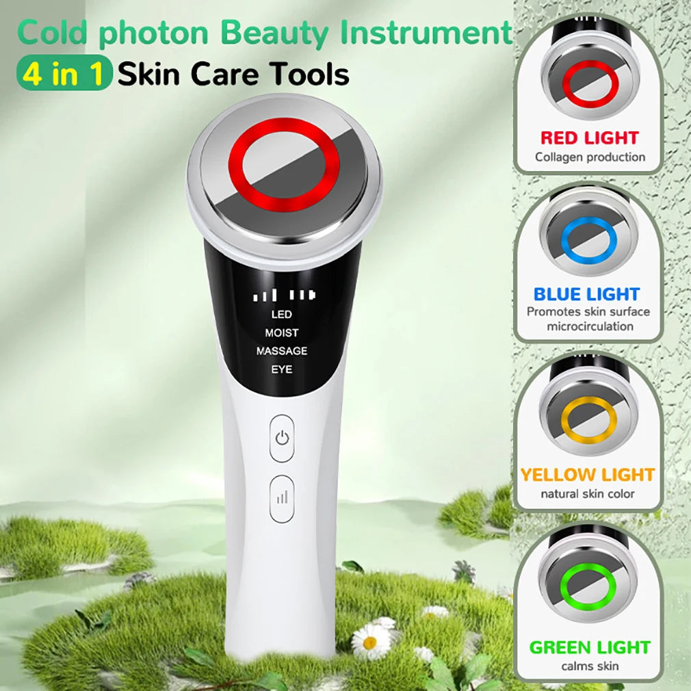 4-in-1 LED Hot & Cold Compress Face Massager