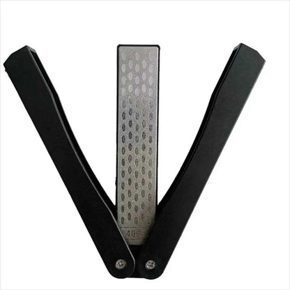 Folding Diamond Knife Sharpener Double-Sided Outdoor Portable Pocket Diamond Sharpening Stone Kitchen Tools Accessories Gadgets
