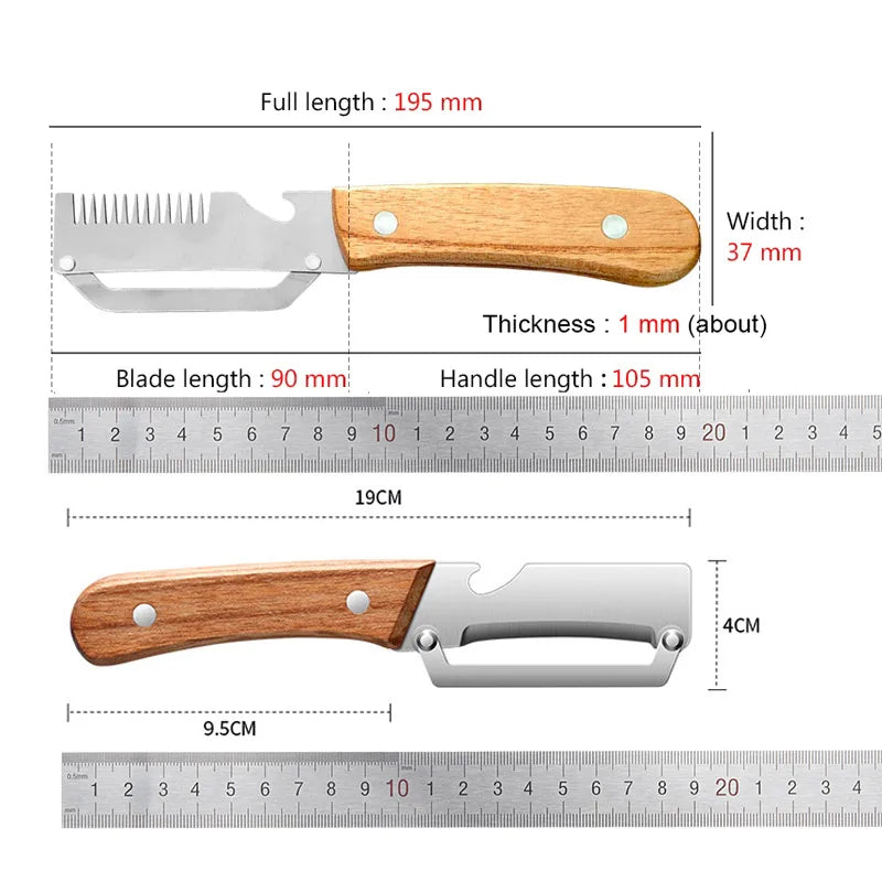 Stainless Steel Vegetable Peeler with Wooden Handle for Fruit and Vegetable Peeling and Slicing
