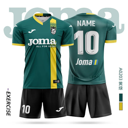 joma Homer soccer jersey short-sleeved shirt + shorts set 3DT T-shirt children's training uniform team match soccer jersey