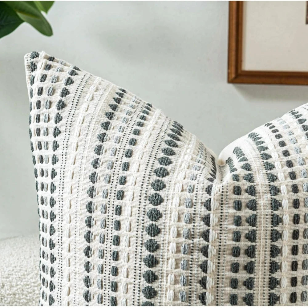 Jacquard Plush Cushion Cover, 5 Colors & 3 Sizes