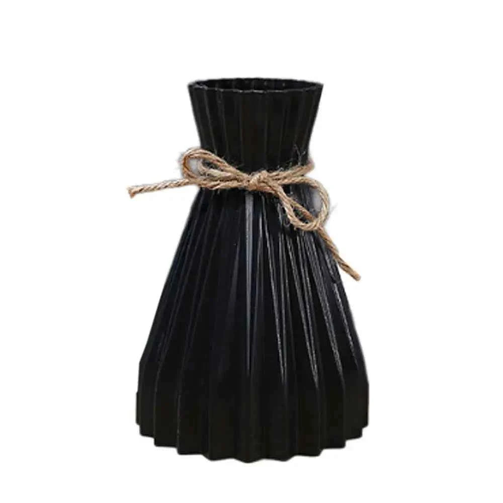 Creative Origami Vase European Pleated Vase Plastic Waist Folding Flower Vase Folding Paper Style Dry Flower Bottle Modern