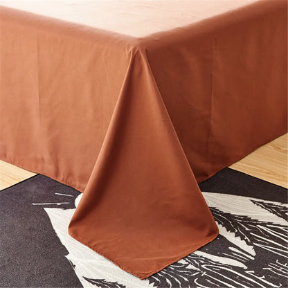 Solid Color Polyester Flat Sheet, Customizable Sizes